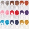 Classic Short 30cm Man Fashion Various Color White Black Gray Brown Pink Red Pruple Blonde Anime Cosplay Wigs