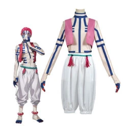 Anime Demon Slayer Kimetsu No Yaiba Akaza Komaji Upper Rank Three Cosplay Costumes