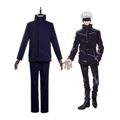 Anime Jujutsu Kaisen Satoru Gojo Outfits Cosplay Costume With Blindfold