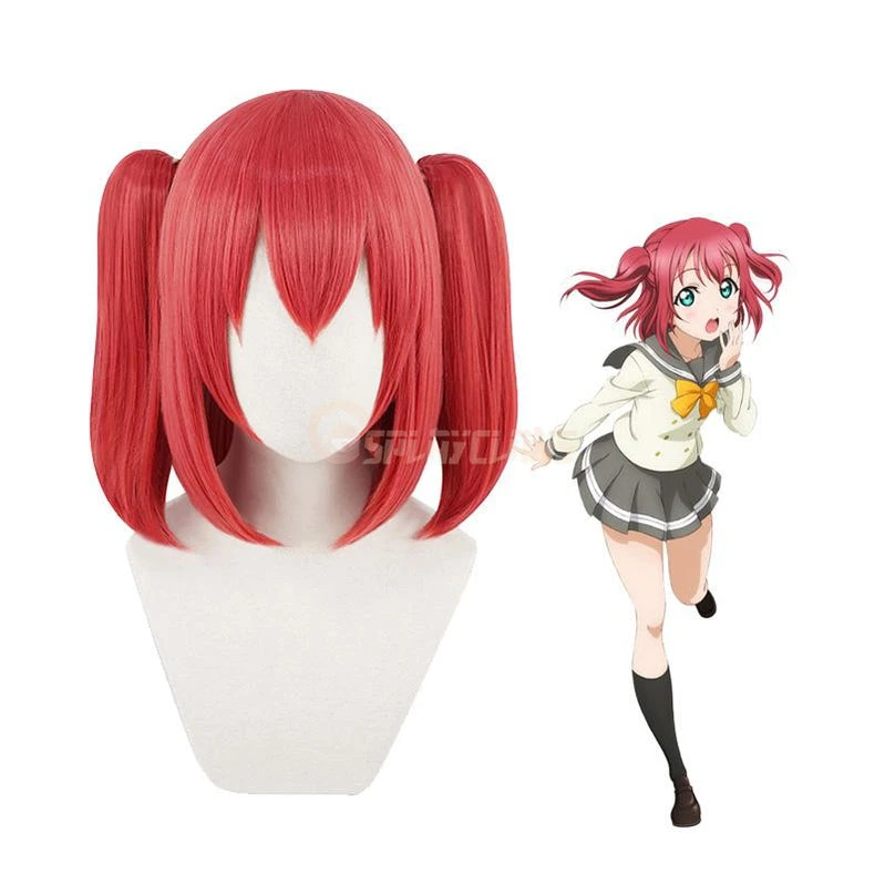 Anime LoveLive!Sunshine!! Kurosawa Ruby Long Red Cosplay Wigs 3 Anime LoveLive!Sunshine!! Kurosawa Ruby Long Red Cosplay Wigs