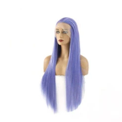 60cm Women Lace Front Wigs Long Straight Dark Blue Cosplay Wigs -Cosplay 11949849753 729774117