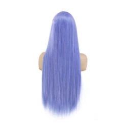 60cm Women Lace Front Wigs Long Straight Dark Blue Cosplay Wigs -Cosplay 11949864423 729774117