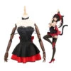 Anime Date A Live Kurumi Tokisaki Black Cat Maid Dress Cosplay Costume