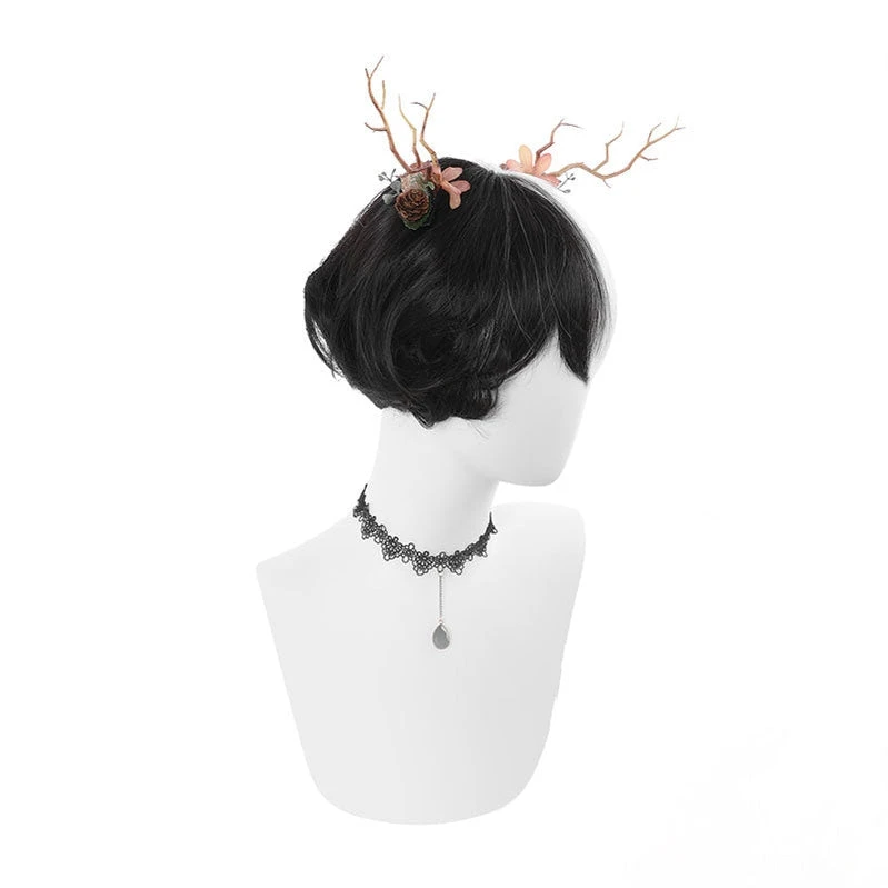 Women Fashion Wig Red Blue Black White Short Lolita Wigs 14 Women Fashion Wig Red Blue Black White Short Lolita Wigs - Image 12