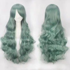 Women Wavy Sweet 80cm Long Green Lolita Fashion Wigs With Bangs -Cosplay 13 21012dec e8a1 4f59 8914 e17ce8ca7c53