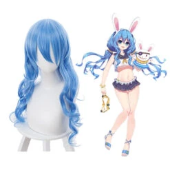Anime Date A Live Yoshino Himekawa Long Blue Wavy Cosplay Wigs