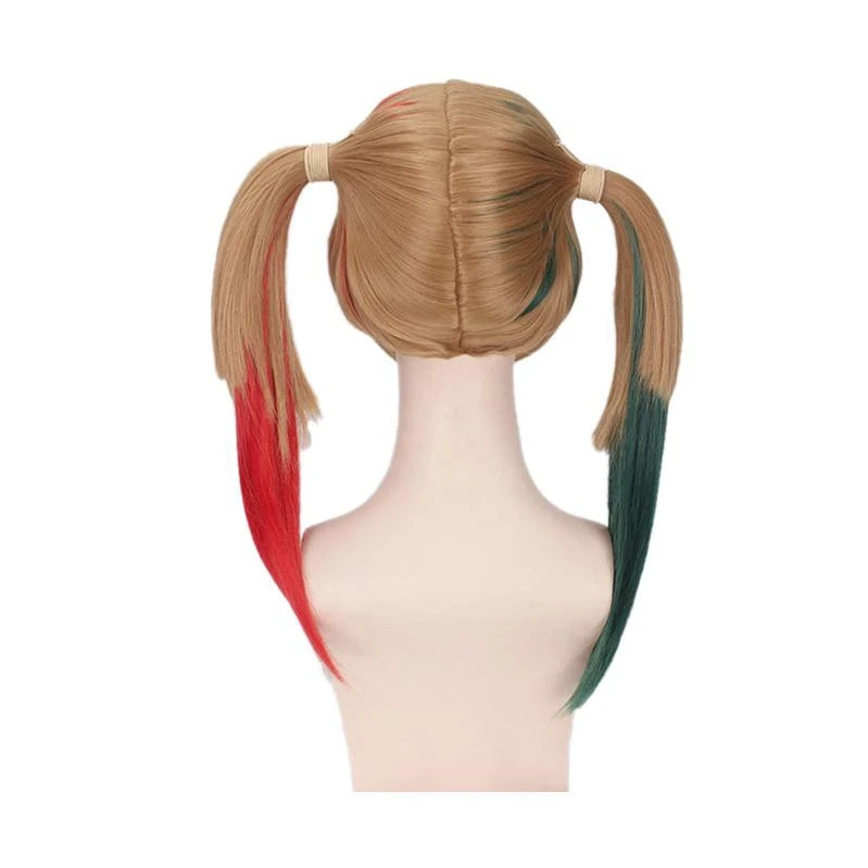 Movie Suicide Squad Harley Quinn Long Red And Green Cosplay Wigs 6 Movie Suicide Squad Harley Quinn Long Red And Green Cosplay Wigs - Image 4