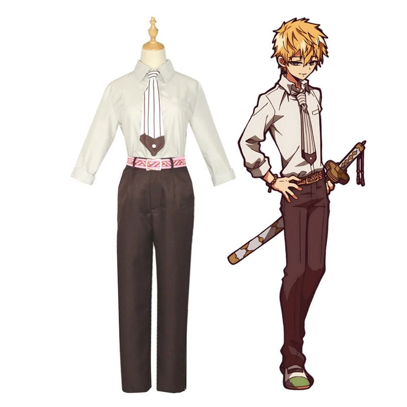 Anime TBHK Toilet-bound Hanako-kun Minamoto Teru Outfit Cosplay Costumes 3 Anime TBHK Toilet-bound Hanako-kun Minamoto Teru Outfit Cosplay Costumes