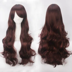Women Wavy Sweet 80cm Long Brown Lolita Fashion Wigs With Bangs -Cosplay 14 ea1efcd0 31a5 4802 98d4 00f7b68b85ca