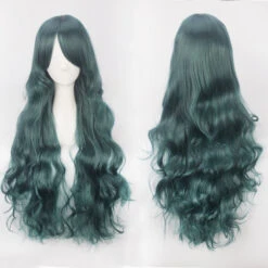 Women Wavy Sweet 80cm Long Green Lolita Fashion Wigs With Bangs -Cosplay 19 7125f6ff 19f8 4e3e a542 f6b1f44d51b6