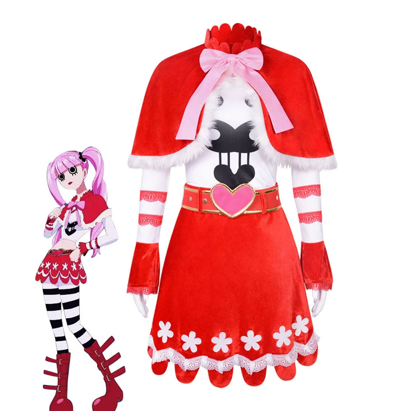 Anime One Piece Perona Christmas Cosplay Costumes 3 Anime One Piece Perona Christmas Cosplay Costumes