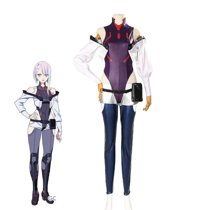 Game Cyberpunk: Edgerunners Lucyna Kushinada Purple Cosplay Costumes 3 Game Cyberpunk: Edgerunners Lucyna Kushinada Purple Cosplay Costumes