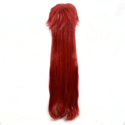 Anime Black Butler Grell Sutcliff Long Dark Red Cosplay Wigs -Cosplay 1 4