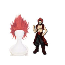Anime My Hero Academia Eijiro Kirishima Short Red Cosplay Wigs