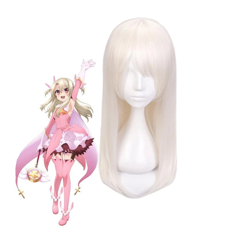 FGO Fate/kaleid Liner Illyasviel Von Einzbern Milk Gold Long Straight Cosplay Wigs 3 FGO Fate/kaleid Liner Illyasviel Von Einzbern Milk Gold Long Straight Cosplay Wigs