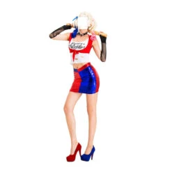 Movie Suicide Squad Harley Quinn T Shirt Cosplay Costumes