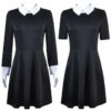 The Addams Family Wednesday Addams Short Sleeve Dress Cosplay Costumes -Cosplay 1 56b79d46 c7c3 4a3f 9c28 e3ee8c3f76dd