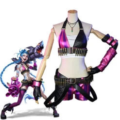 Game LOL Loose Cannon Jinx Cosplay Costumes