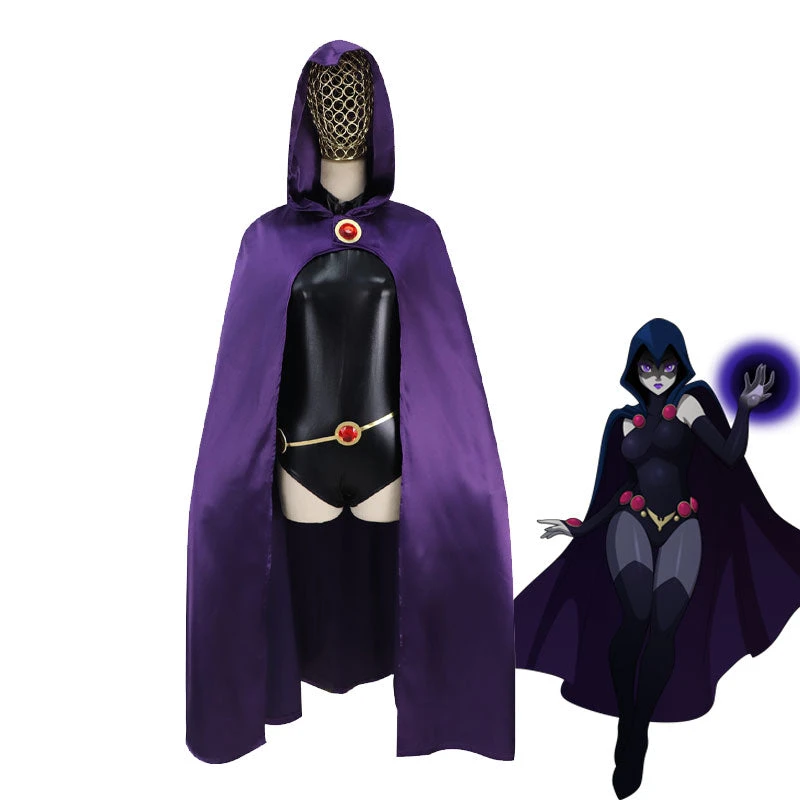 DC New Teen Titans Raven Cosplay Costumes 3 DC New Teen Titans Raven Cosplay Costumes
