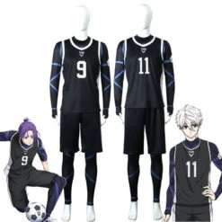 Anime Blue Lock Reo Mikage Seishiro Nagi Black Cosplay Costumes