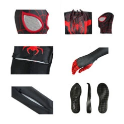 Movie Spider-Man: Into The Spider-Verse Miles Morales Spiderman Elastic Force Jumpsuit Cosplay Costume With Free Headgear -Cosplay 1 7deda8d0 9a26 4b28 b0f0 e02802de54b9