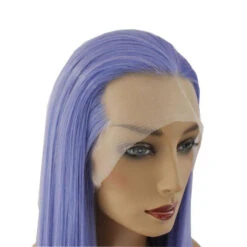 60cm Women Lace Front Wigs Long Straight Dark Blue Cosplay Wigs -Cosplay 1 7ec94a48 a2d5 499a 84a6 9244e7b63894
