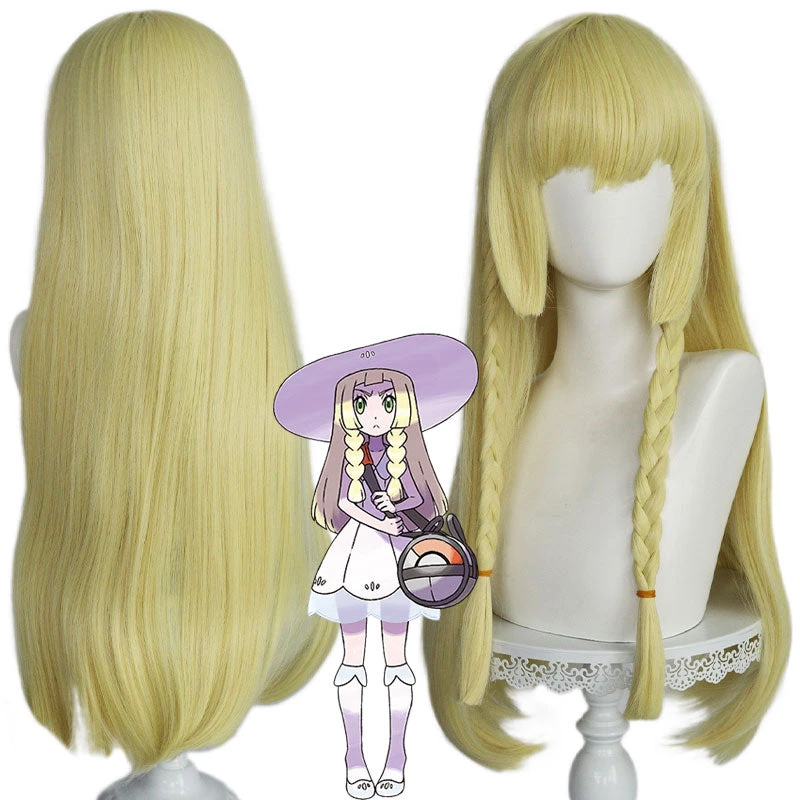 Anime Pokemon Sun And Moon Lillie Cosplay Wig 3 Anime Pokemon Sun And Moon Lillie Cosplay Wig