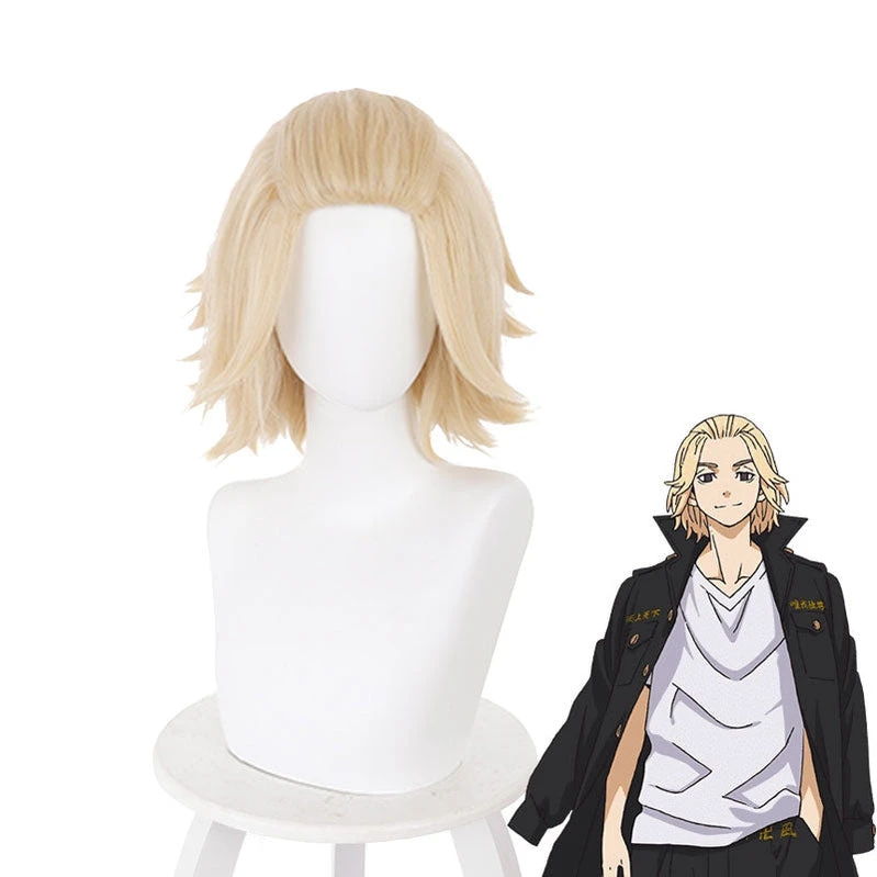 Anime Tokyo Revengers Manjiro Sano Mikey Light Blonde Short Cosplay Wigs 3 Anime Tokyo Revengers Manjiro Sano Mikey Light Blonde Short Cosplay Wigs