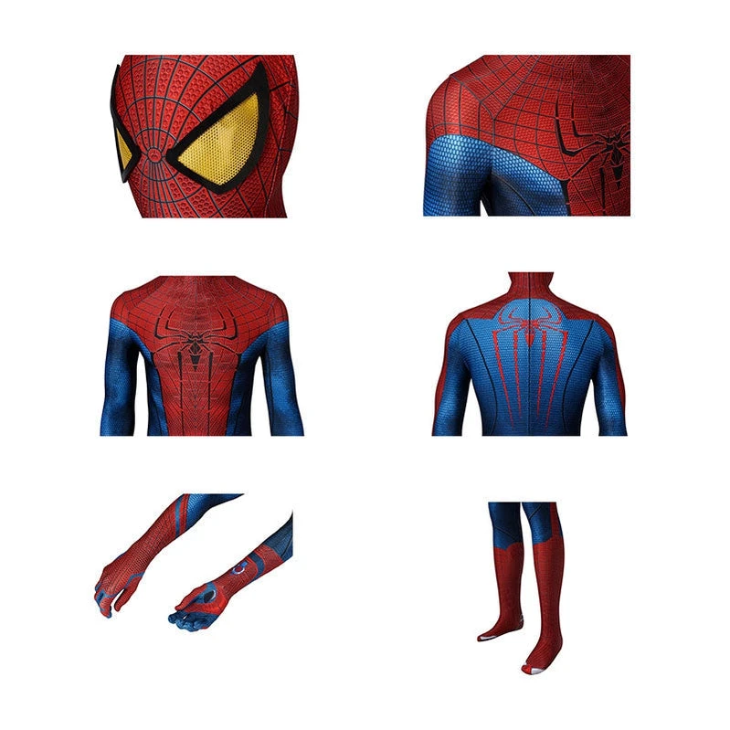 Movie Spider-Man: The Amazing Spider-Man Peter Parker Spiderman Elastic Force Cosplay Costume Jumpsuit With Headgear 8 Movie Spider-Man: The Amazing Spider-Man Peter Parker Spiderman Elastic Force Cosplay Costume Jumpsuit With Headgear - Image 6