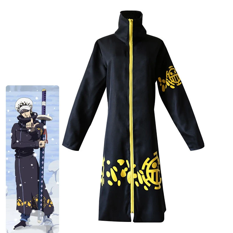 Anime One Piece Trafalgar D. Water Law 5 Star Concept Cloak Cosplay Costumes 3 Anime One Piece Trafalgar D. Water Law 5 Star Concept Cloak Cosplay Costumes