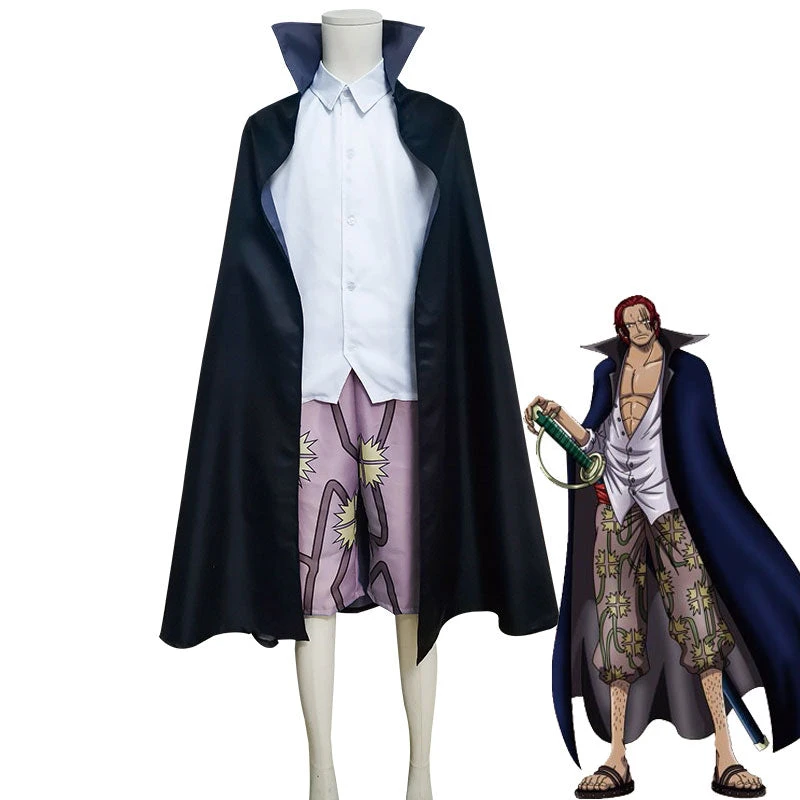 Anime One Piece Red-Haired Shanks Cosplay Costumes 3 Anime One Piece Red-Haired Shanks Cosplay Costumes