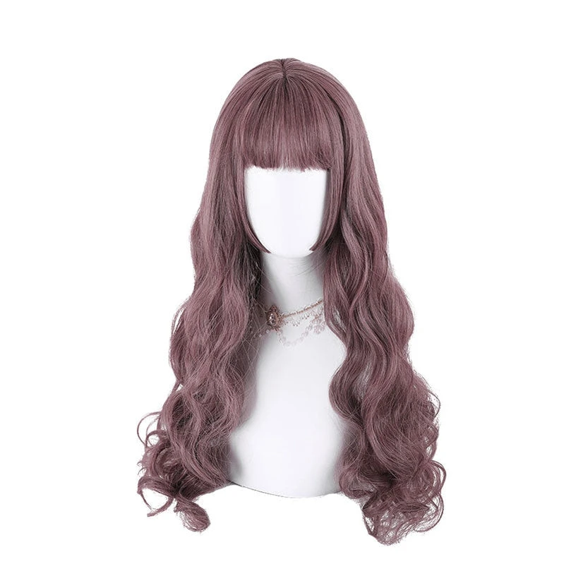 Women Fashion Long Red Wavy Sweet Bangs Lolita Wigs 4 Women Fashion Long Red Wavy Sweet Bangs Lolita Wigs - Image 2
