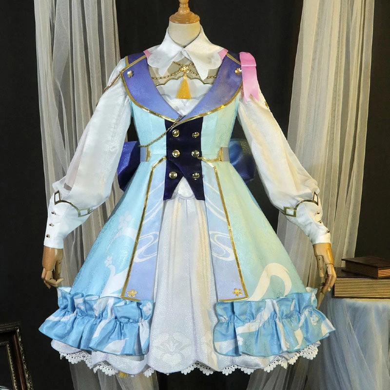 Game Genshin Impact Springbloom Missive Kamisato Ayaka Lolita Cosplay Costumes 4 Game Genshin Impact Springbloom Missive Kamisato Ayaka Lolita Cosplay Costumes - Image 2