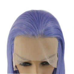 60cm Women Lace Front Wigs Long Straight Dark Blue Cosplay Wigs -Cosplay 211