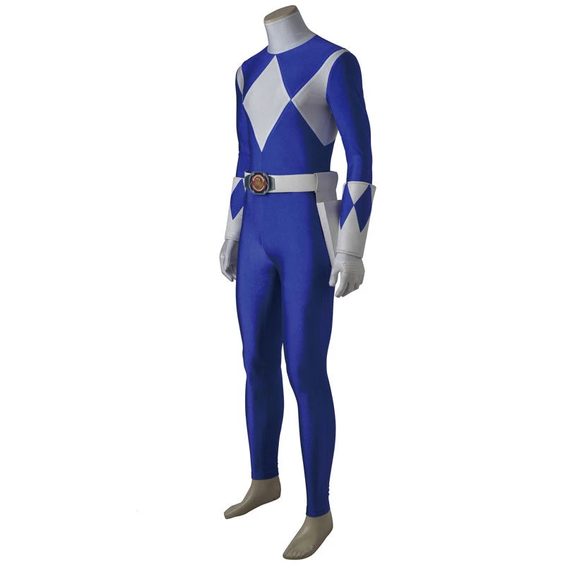 Mighty Morphin Power Rangers Billy Cranston Blue Ranger Cosplay Costumes 4 Mighty Morphin Power Rangers Billy Cranston Blue Ranger Cosplay Costumes - Image 2