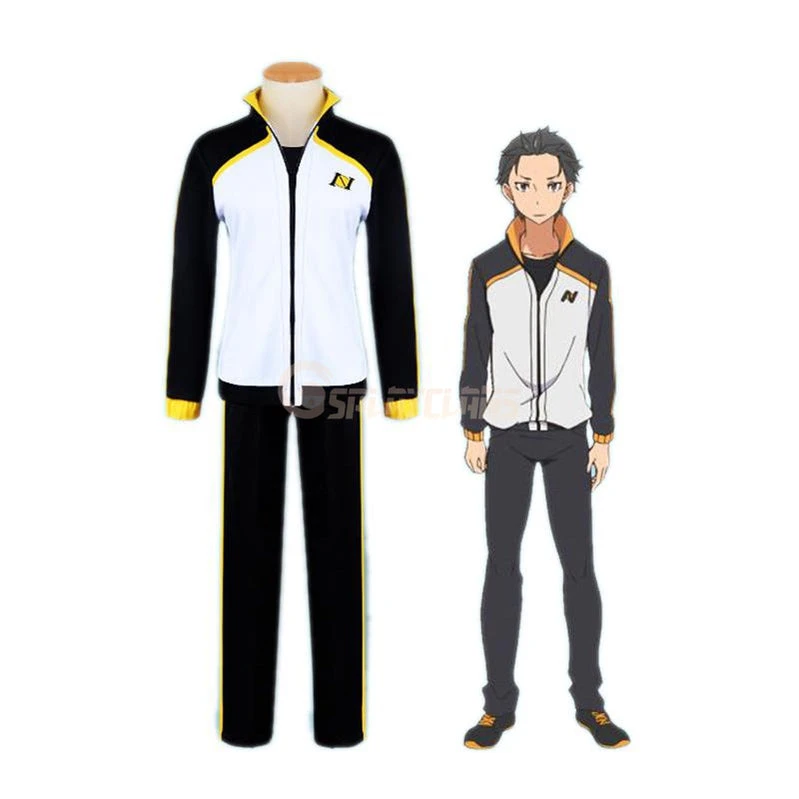 Anime Re:Zero Starting Life In Another World Subaru Natsuki Sportswear Cosplay Costume 3 Anime Re:Zero Starting Life In Another World Subaru Natsuki Sportswear Cosplay Costume