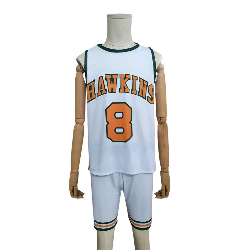 Stranger Things 4 Hawkins High School Lucas Sinclair Basketball Jersey Cosplay Costumes 4 Stranger Things 4 Hawkins High School Lucas Sinclair Basketball Jersey Cosplay Costumes - Image 2