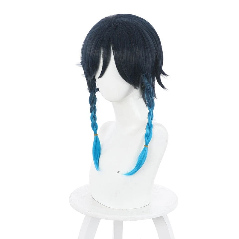 Game Genshin Impact Venti Gradient Blue Braided Cosplay Wig 4 Game Genshin Impact Venti Gradient Blue Braided Cosplay Wig - Image 2