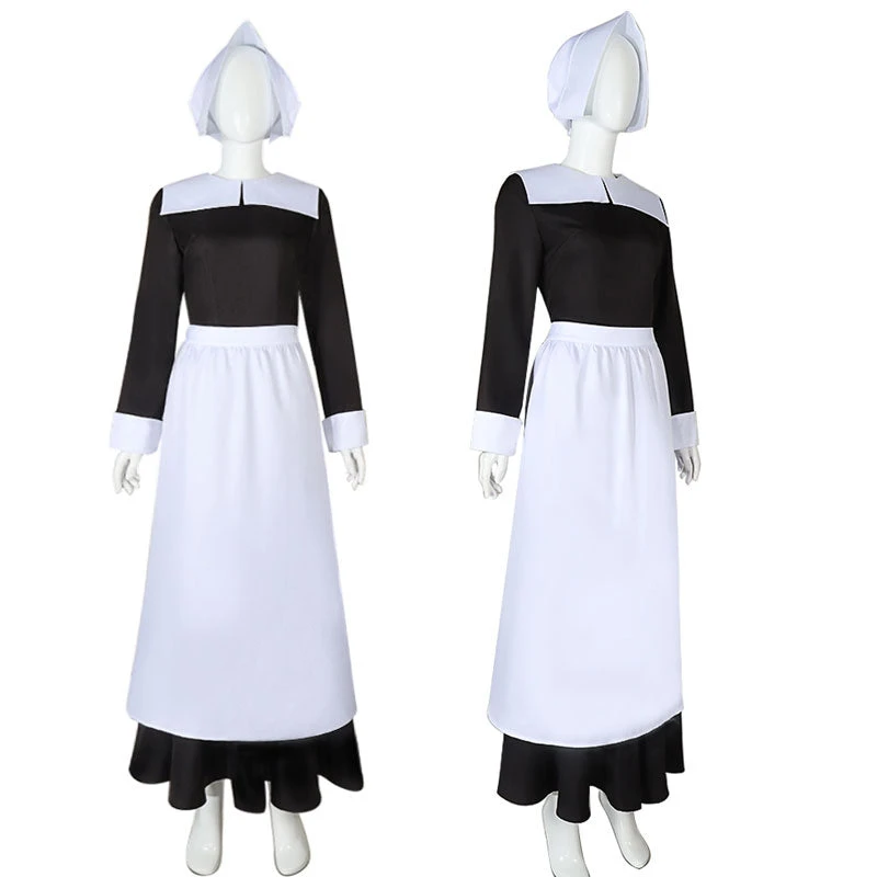 The Addams Family Wednesday Addams Maid Cosplay Costumes 4 The Addams Family Wednesday Addams Maid Cosplay Costumes - Image 2
