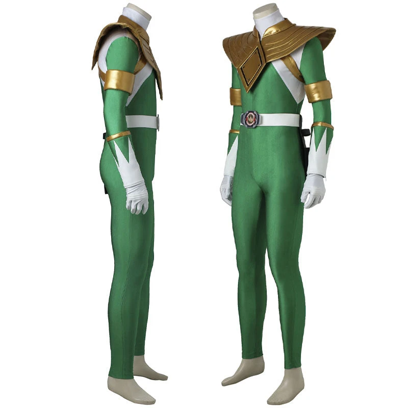 Mighty Morphin Power Rangers Tommy Oliver Green Ranger Cosplay Costumes 4 Mighty Morphin Power Rangers Tommy Oliver Green Ranger Cosplay Costumes - Image 2
