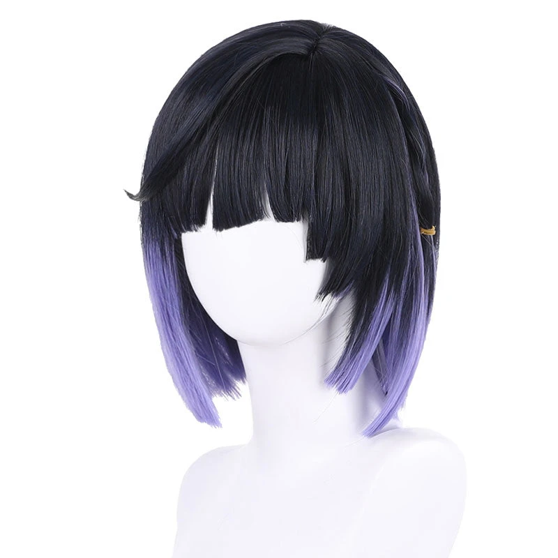 Game Genshin Impact Yelan Black Gradient Purple Cosplay Wigs 4 Game Genshin Impact Yelan Black Gradient Purple Cosplay Wigs - Image 2