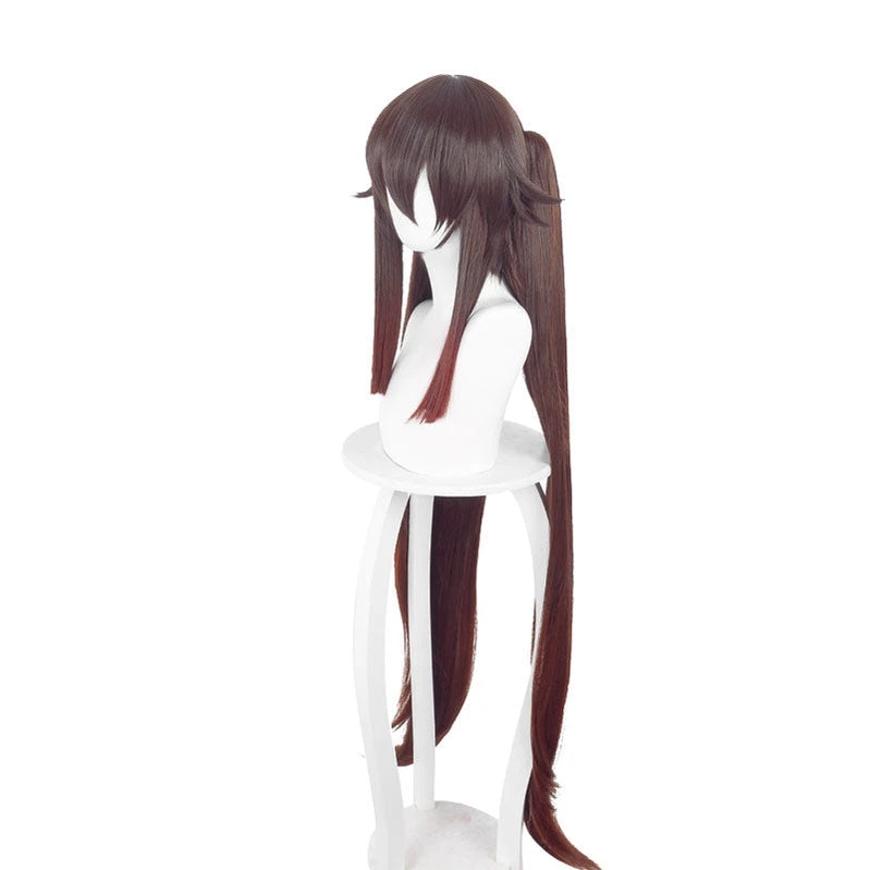 Game Genshin Impact Hu Tao Dark Brown Long Cosplay Wig 4 Game Genshin Impact Hu Tao Dark Brown Long Cosplay Wig - Image 2
