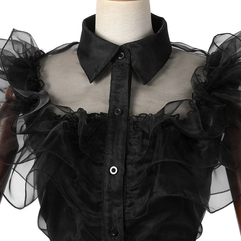 The Addams Family Wednesday Addams Iconic Dance Scenes Cosplay Costumes 4 The Addams Family Wednesday Addams Iconic Dance Scenes Cosplay Costumes - Image 3