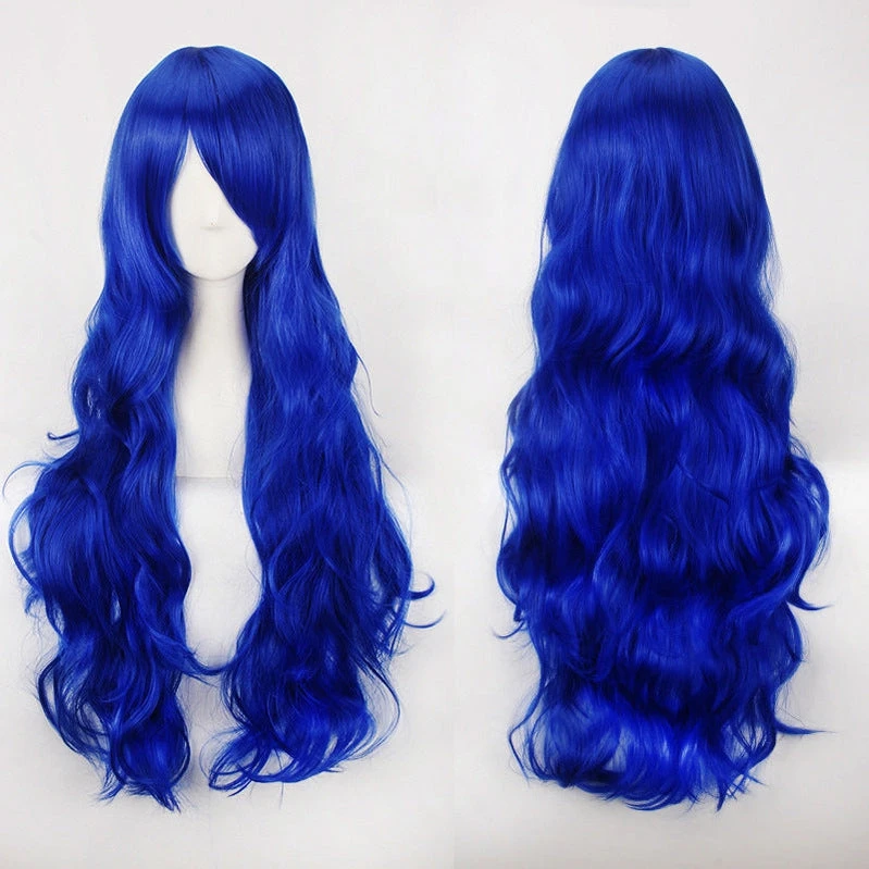 Women Wavy Sweet 80cm Long Purple And Blue Lolita Fashion Wigs With Bangs 7 Women Wavy Sweet 80cm Long Purple And Blue Lolita Fashion Wigs With Bangs - Image 5