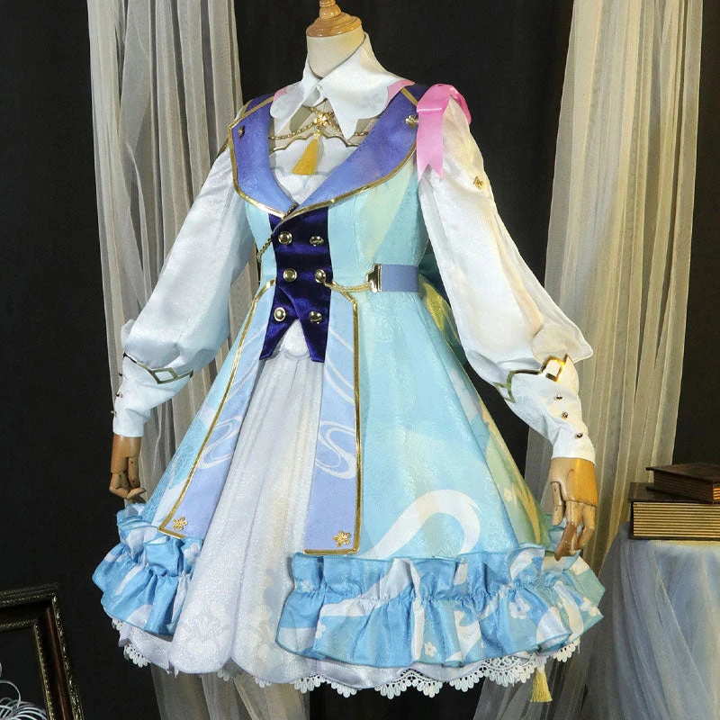 Game Genshin Impact Springbloom Missive Kamisato Ayaka Lolita Cosplay Costumes 5 Game Genshin Impact Springbloom Missive Kamisato Ayaka Lolita Cosplay Costumes - Image 3