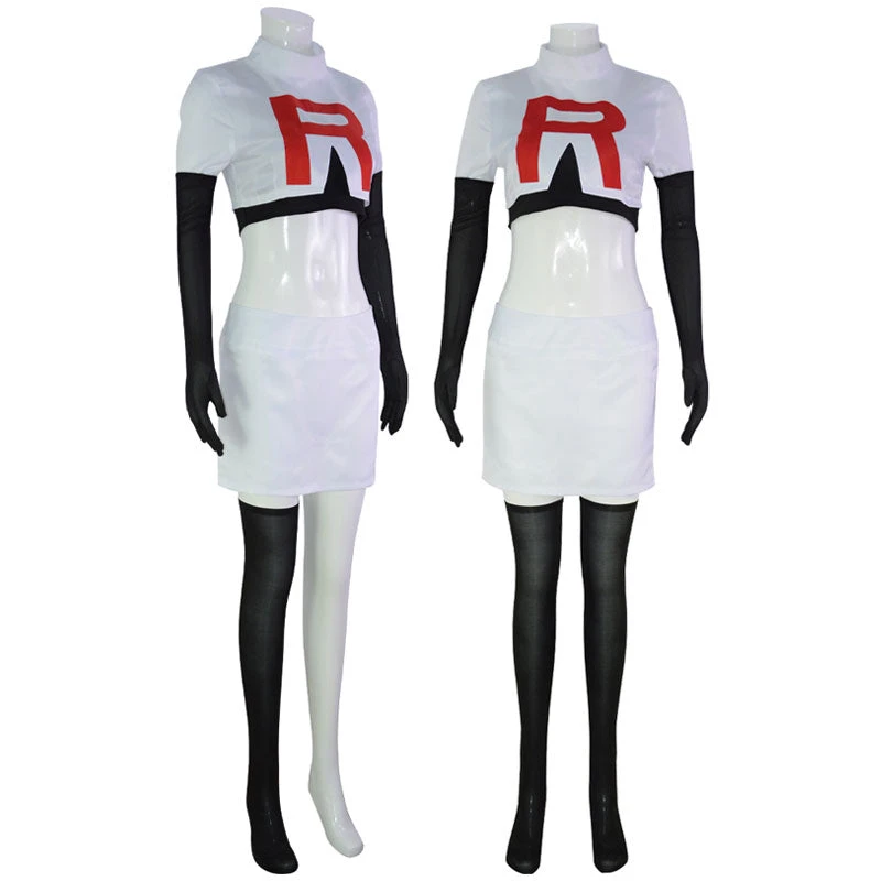 Anime Pokemon And Digimon Jessie James Uniform Cosplay Costumes 5 Anime Pokemon And Digimon Jessie James Uniform Cosplay Costumes - Image 3