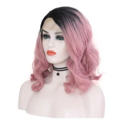 Multi-size Women Lace Front Wigs Short Curly Black Fade Pink Cosplay Wigs -Cosplay 3 89ab1463 f359 47c7 ae6f 6450cb0b04c4