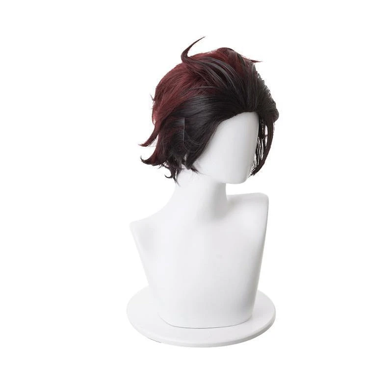 Anime Demon Slayer Kimetsu No Yaiba Tanjirou Kamado Short Wine Red Men Cosplay Wigs 5 Anime Demon Slayer Kimetsu No Yaiba Tanjirou Kamado Short Wine Red Men Cosplay Wigs - Image 3