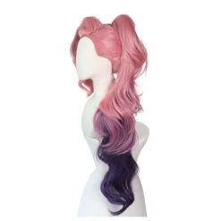LOL Seraphine Cosplay Wig 100cm Long Ponytail Pink Gradient Purple Wavy Wigs -Cosplay 3 c51436d9 e757 4c70 8d58 16ae0060cc6b