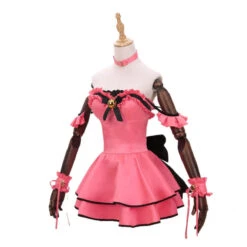 Anime Date A Live Kurumi Tokisaki Pink Cat Maid Dress Cosplay Costume -Cosplay 3jpg